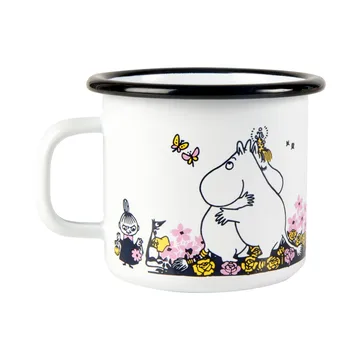 Mumin kubek emaliowany uścisk 250 ml - Biały - Muurla