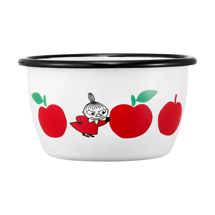 Mumin miska emaliowana 300 ml - Joyfull Apples-red - Muurla