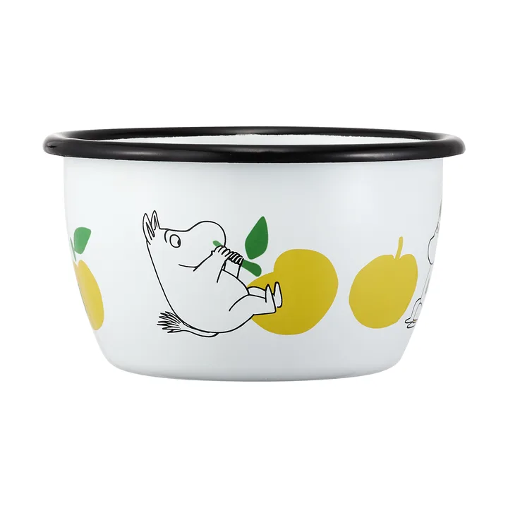 Mumin miska emaliowana 300 ml - Joyfull Apples-yellow - Muurla