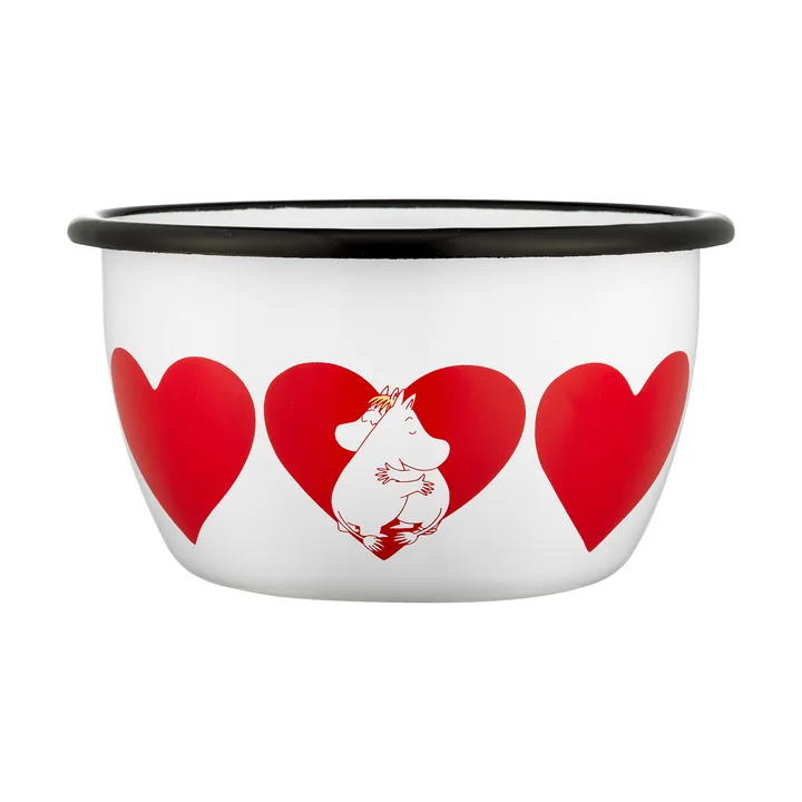 Mumin miska emaliowana 600 ml - Heart - Muurla