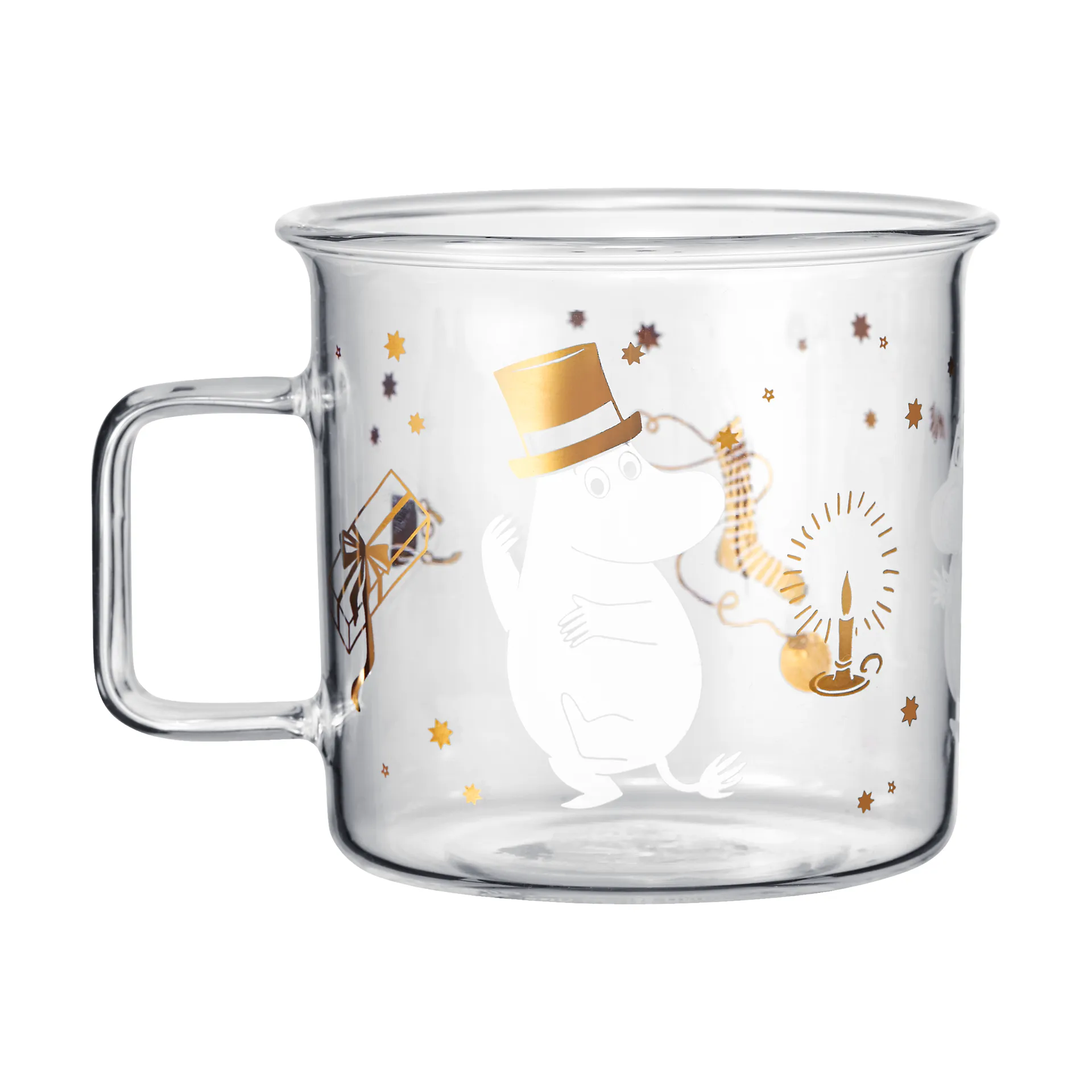 Mumin szklany kubek 350 ml, Sparkling stars Muurla