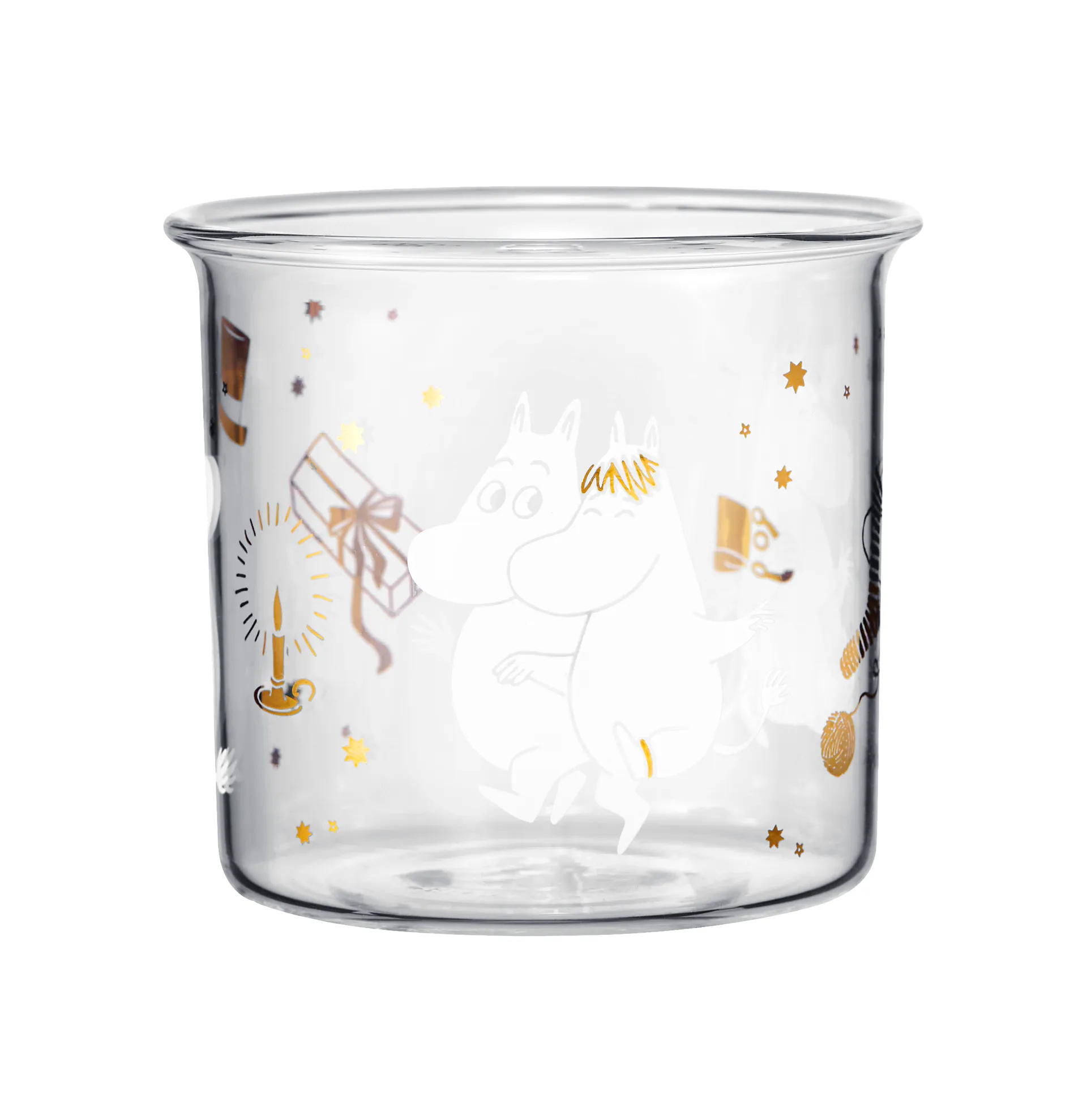 Mumin szklany kubek 350 ml, Sparkling stars Muurla