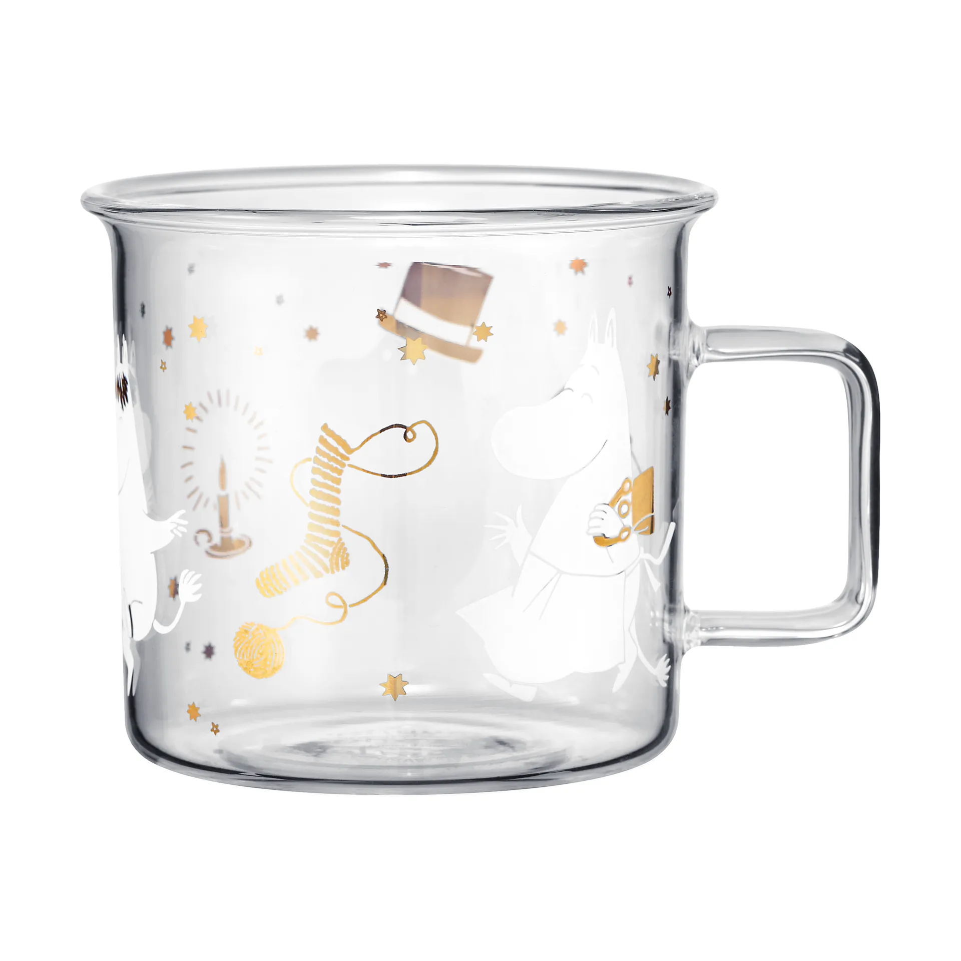 Mumin szklany kubek 350 ml, Sparkling stars Muurla