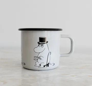 Muminpappa kubek emaliowany 370 ml - Szary - Muurla