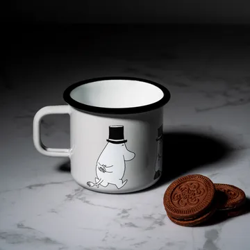 Muminpappa kubek emaliowany 370 ml - Szary - Muurla