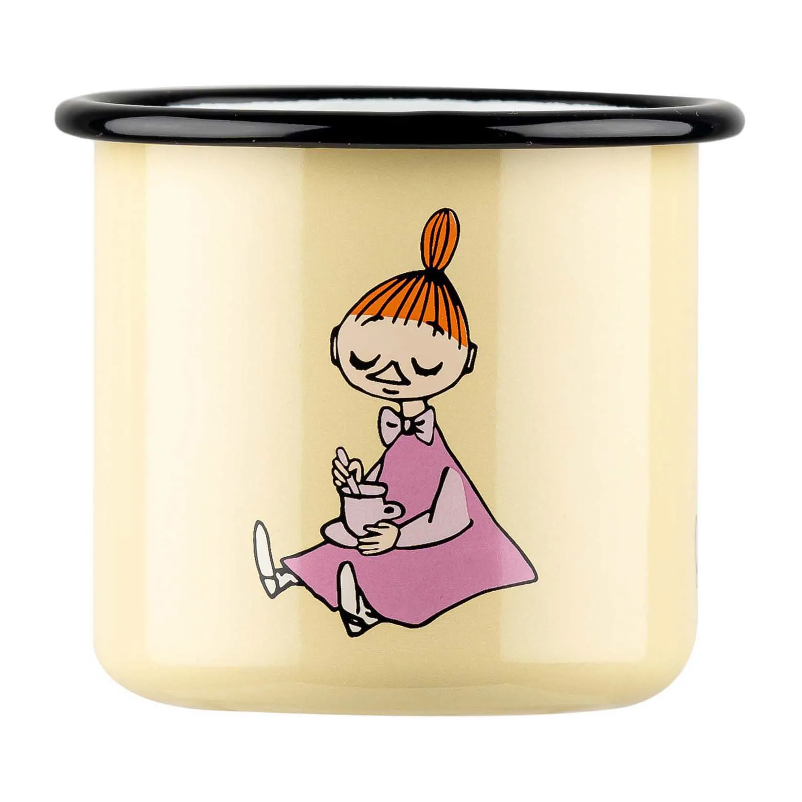 Mymble Retro kubek emaliowany 37 cl, Żółty Muurla