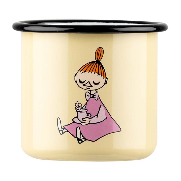 Mymble Retro kubek emaliowany 37 cl - Żółty - Muurla