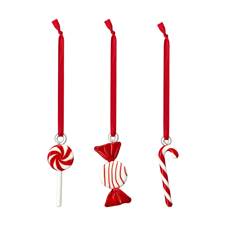 Ozdoby świąteczne Sweets 3 szt. - Czerwony - Muurla