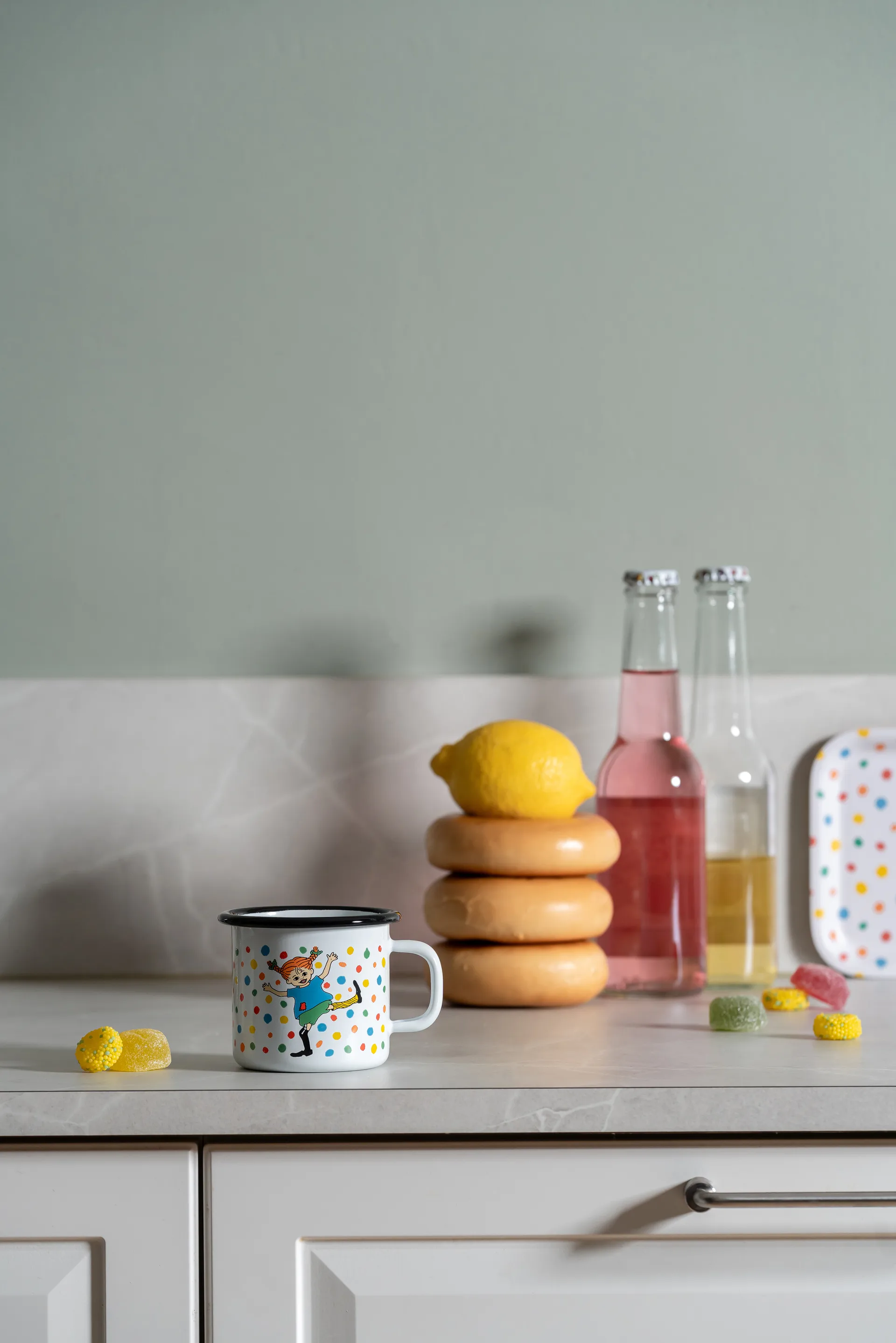 Pippi emaliowany kubek 250 ml, Hoppsansa Muurla