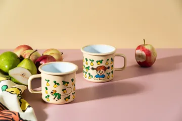 Pippi Långstrump kubek emaliowany 370 ml - Owoce - Muurla