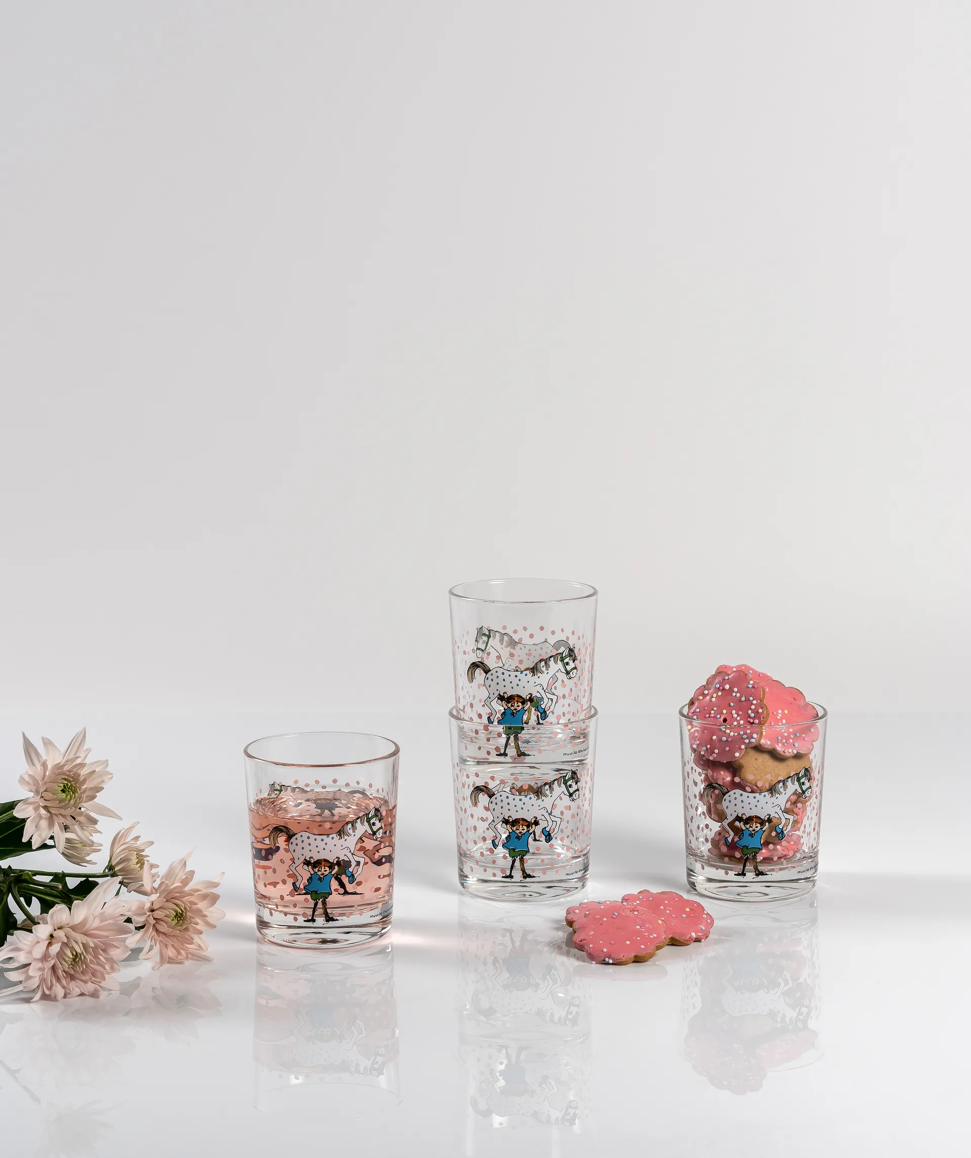 Pippi & Lilla Gubben szklanka 200 ml, Multi Muurla