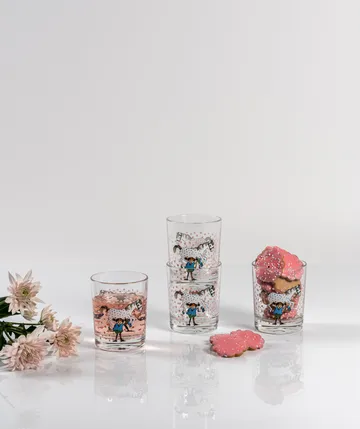 Pippi & Lilla Gubben szklanka 200 ml - Multi - Muurla