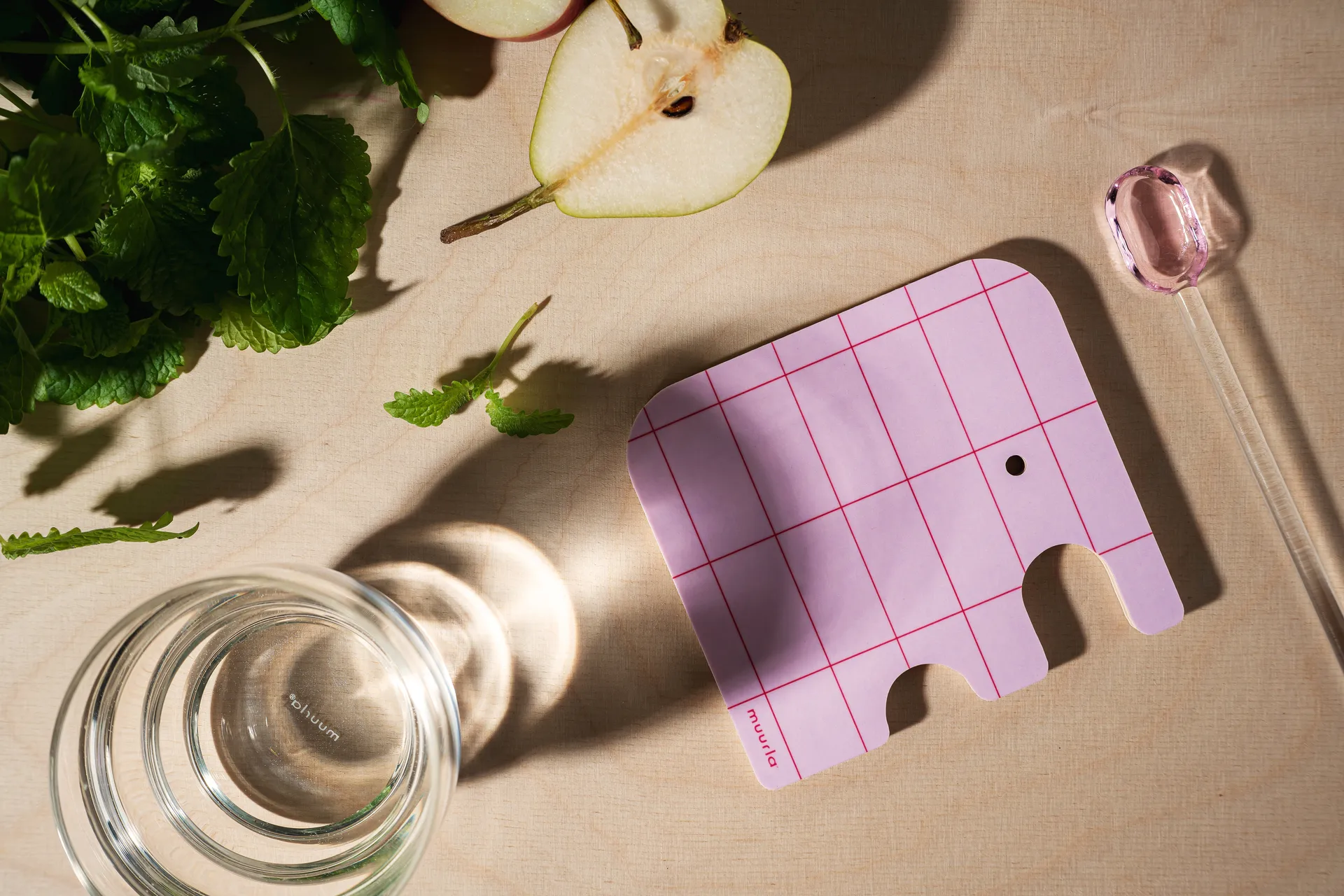 Podkładka pod szklankę Elephant 11x10 cm, Pink Muurla