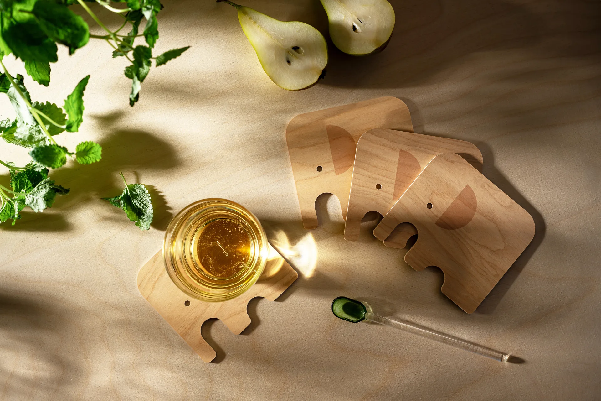 Podkładka pod szklankę Elephant 11x10 cm, Pink Muurla