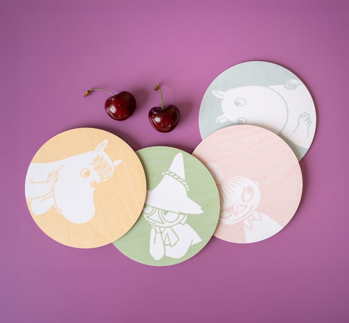 Podstawki pod szklankiMoomin Ø10 cm 4-pak, Moomin characters Muurla