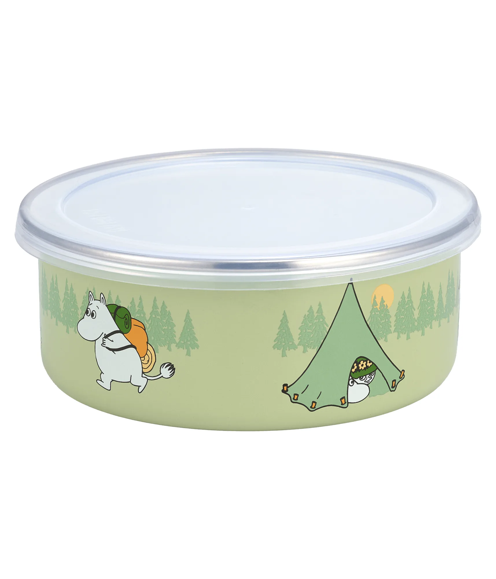 Pojemnik emaliowany z pokrywką Mumin Campers, 0,8 L Muurla