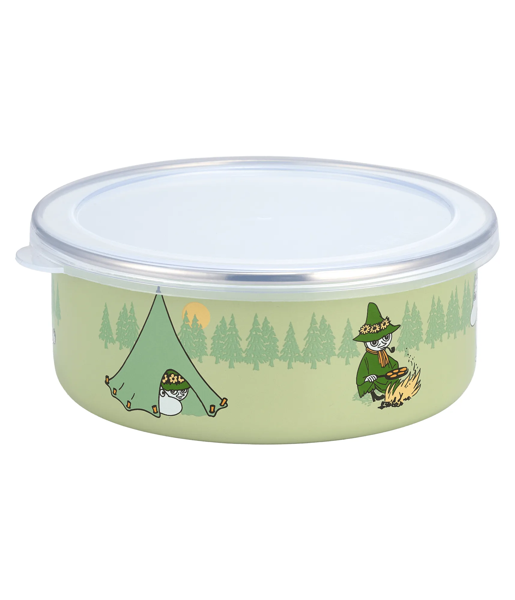 Pojemnik emaliowany z pokrywką Mumin Campers, 0,8 L Muurla