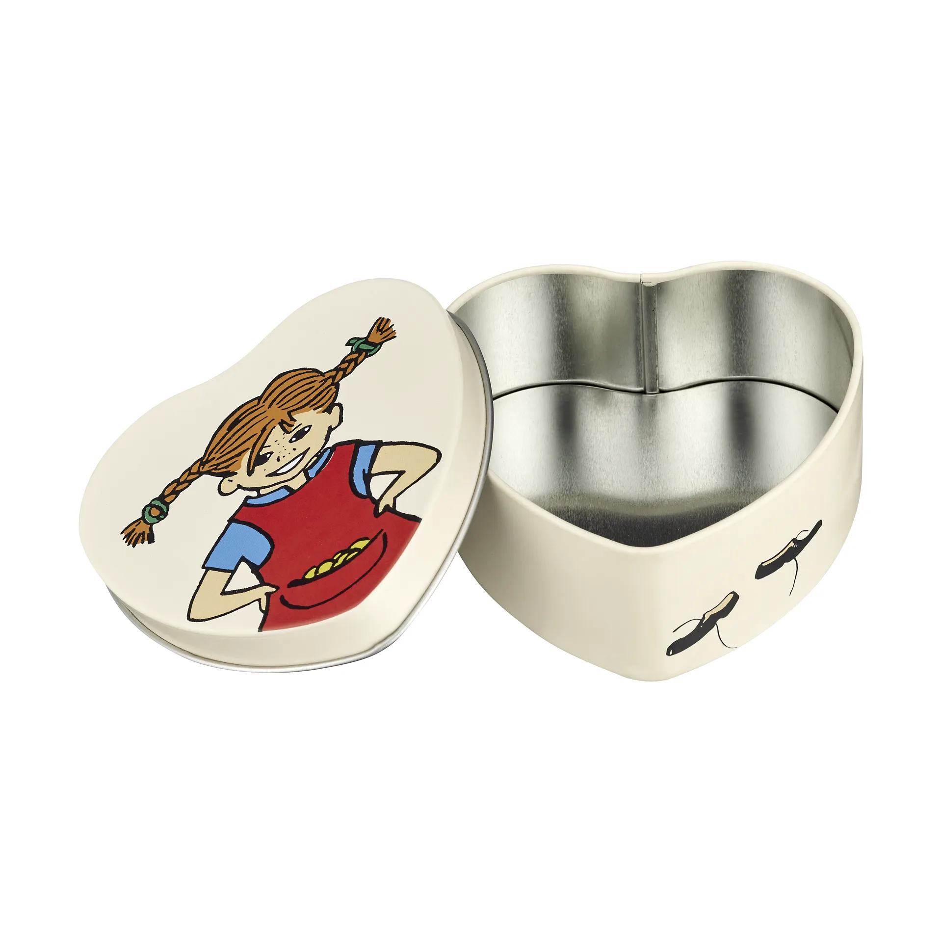 Puszka metalowa w kształcie serca Pippi 4x10 cm, Be More Pippi Muurla