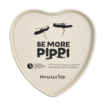 Puszka metalowa w kształcie serca Pippi 4x10 cm - Be More Pippi - Muurla