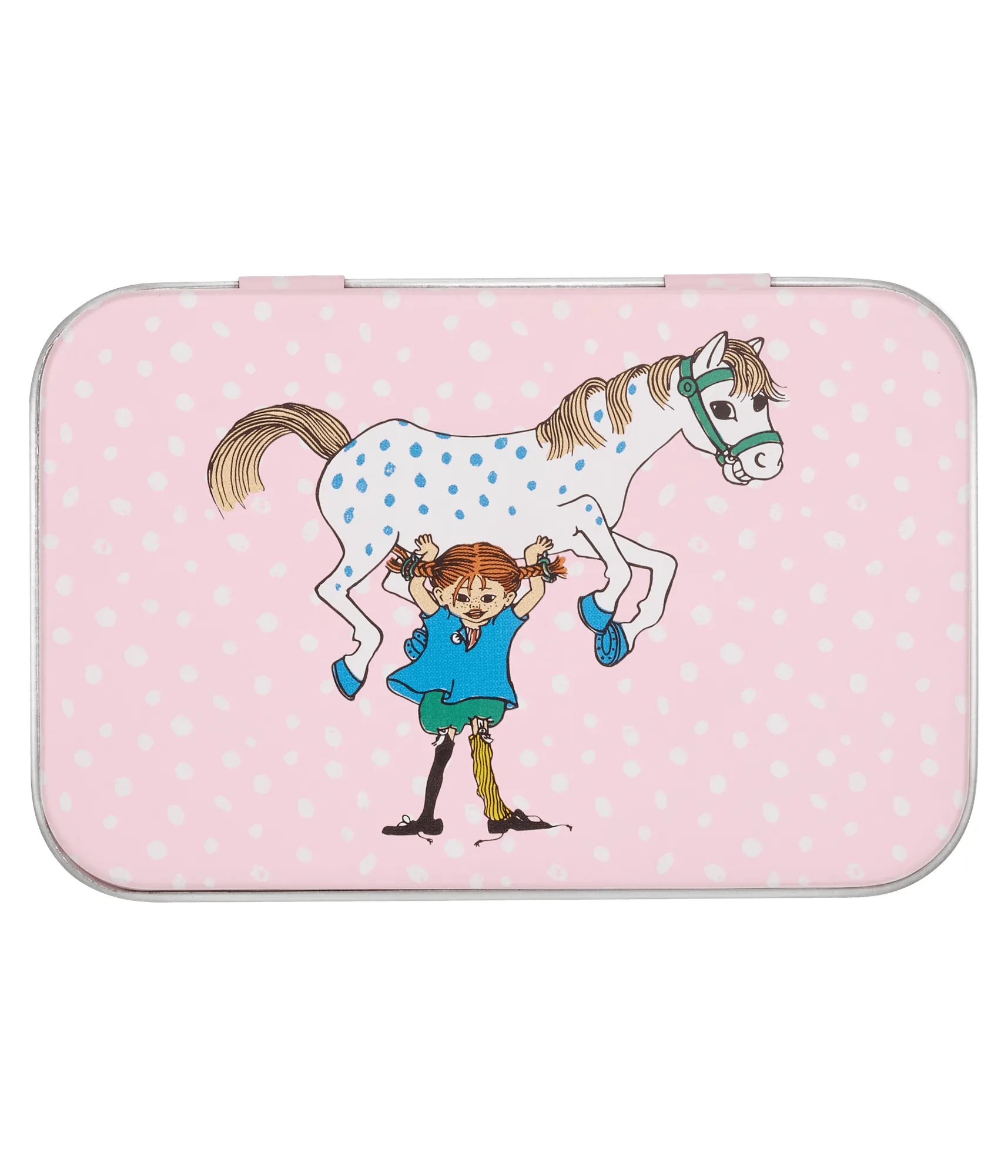 Puszka metalowa z Pippi 10x6,5x3 cm, Pippi and the Horse Muurla