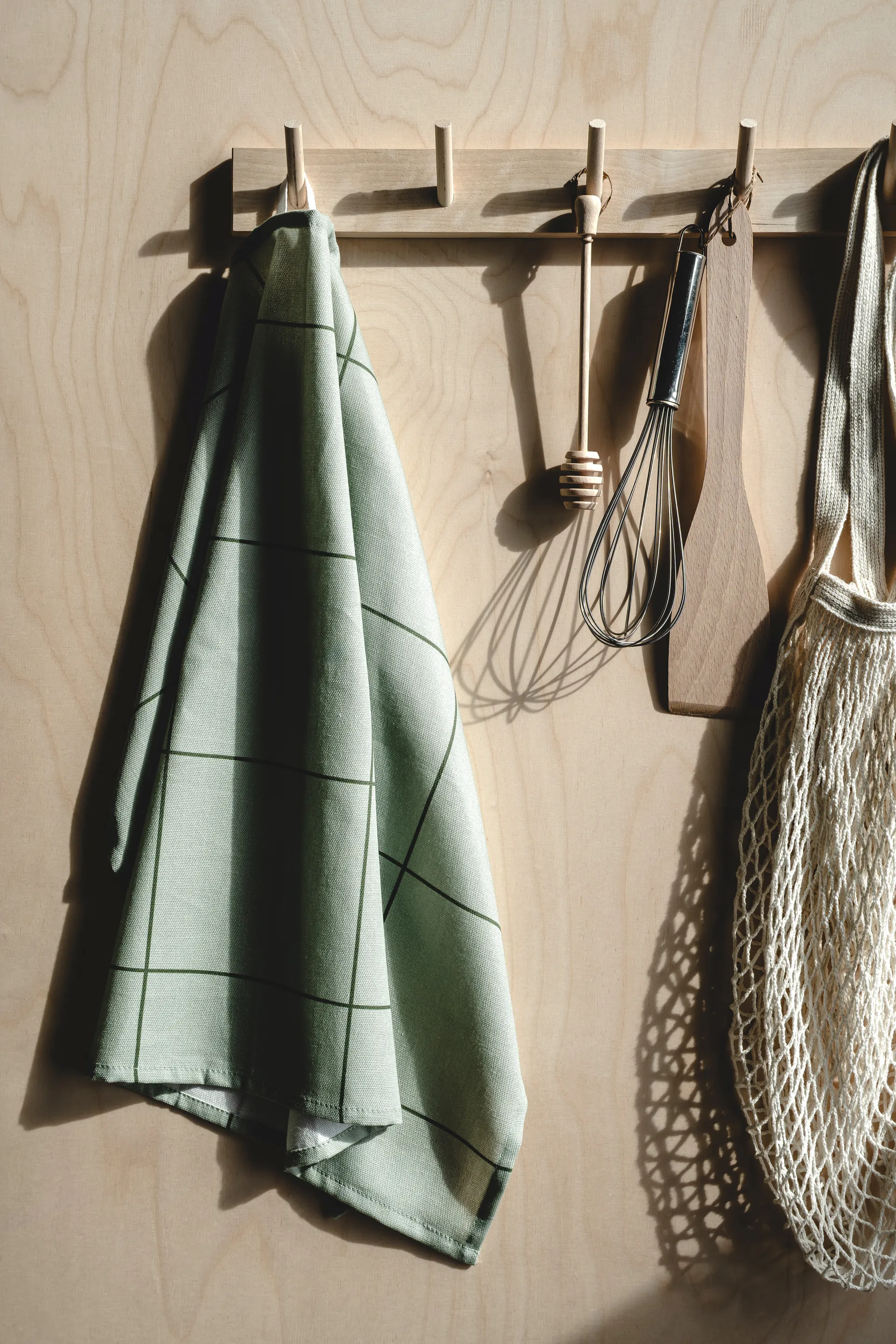Ręcznik kuchenny Checks & Stripes 50x70 cm, Green Muurla