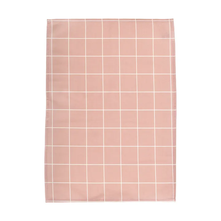 Ręcznik kuchenny Checks & Stripes - Pink, 50x65 cm - Muurla