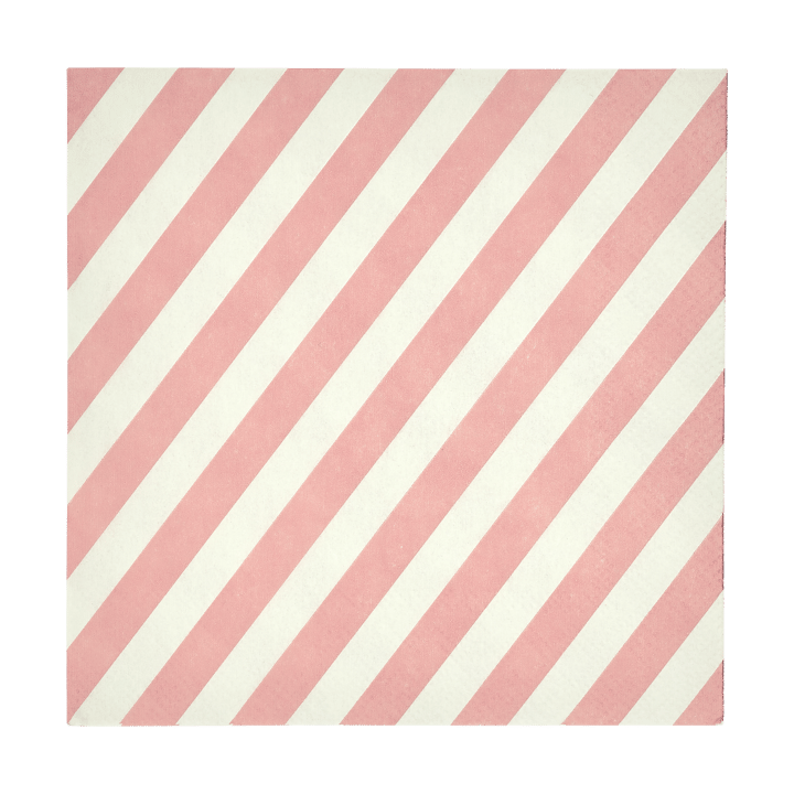 Serwetki Check & Stripes 25x25 cm 20-pak - Beżowy - Muurla