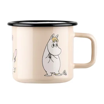 Snorkmaiden Retro emaliowany kubek 370 ml - Beżowy - Muurla