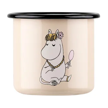 Snorkmaiden Retro emaliowany kubek 370 ml - Beżowy - Muurla