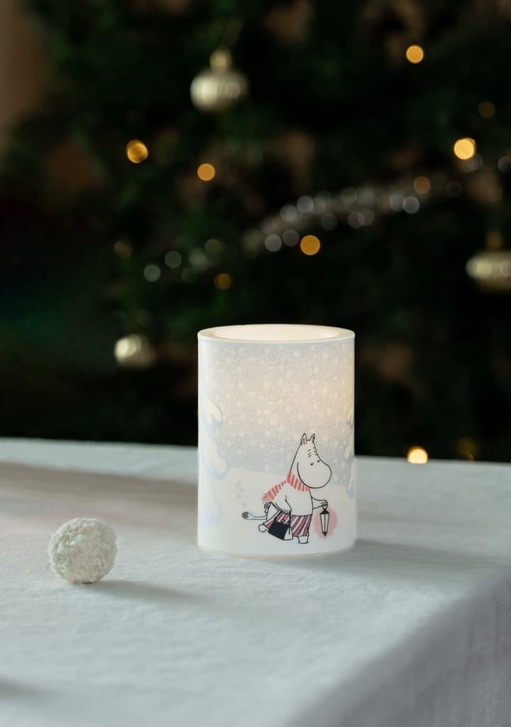 Świeca blokowa Moomin LED 10 cm, Let it snow Muurla