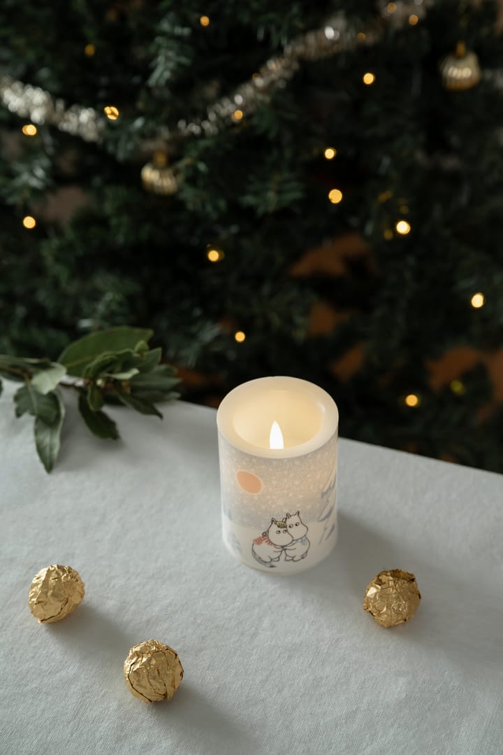 Świeca blokowa Moomin LED 10 cm, Let it snow Muurla