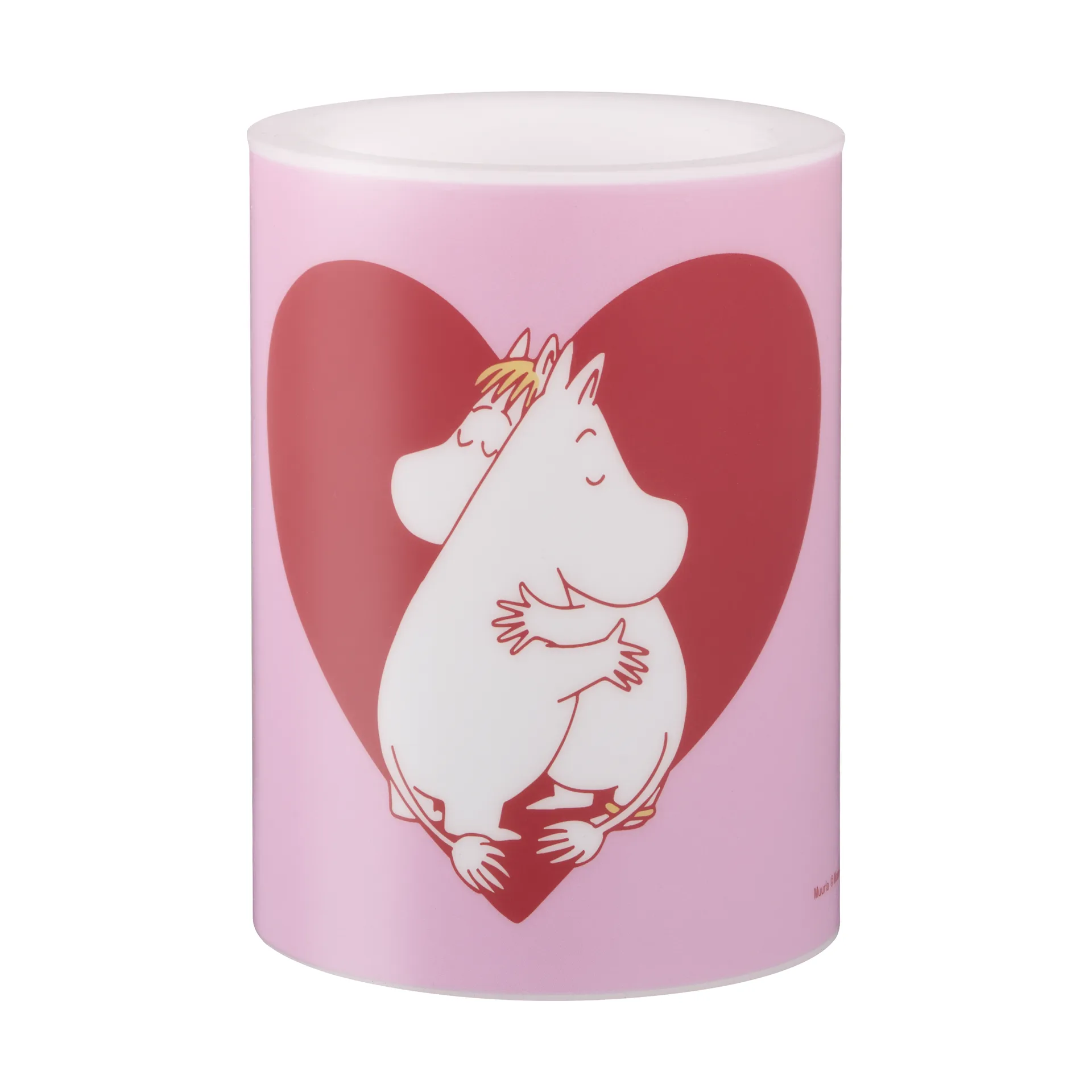 Świeca blokowa Muminki LED 10 cm, Heart Muurla