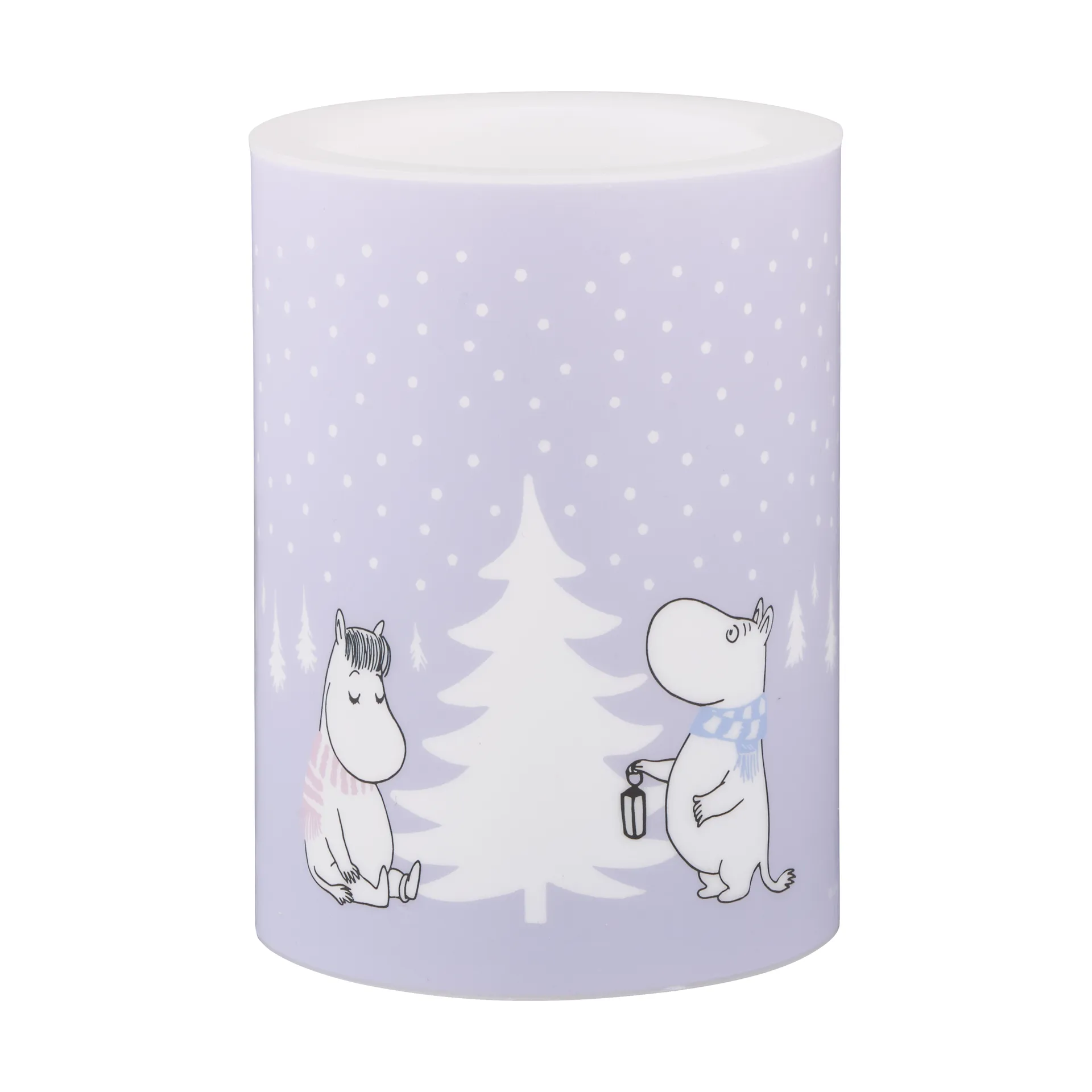 Świeca blokowa Muminki LED 10 cm, Snowfall Muurla
