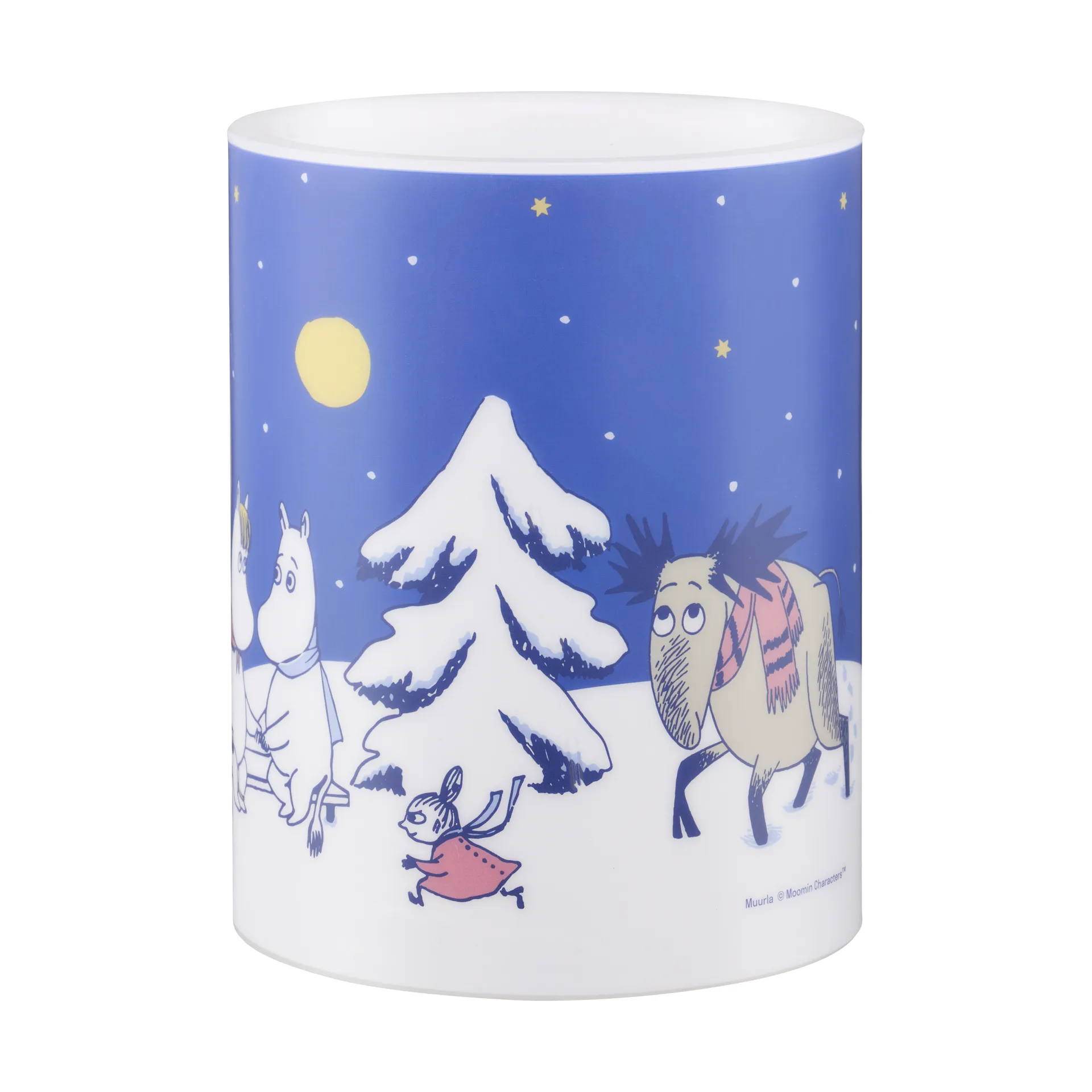 Świeca blokowa Muminki LED 12,5 cm, Starry night Muurla