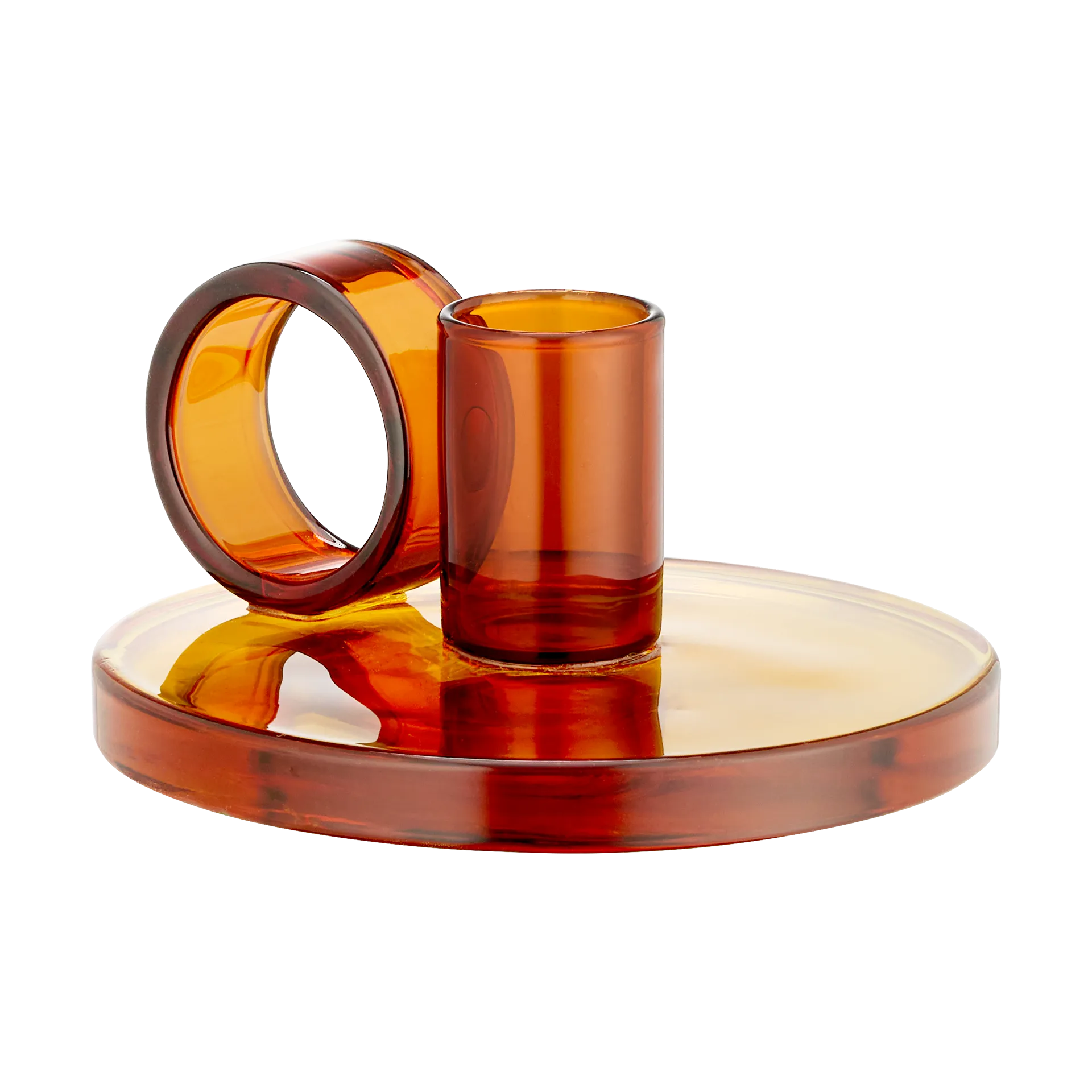 Świecznik Loop Ø11 cm, Amber Muurla