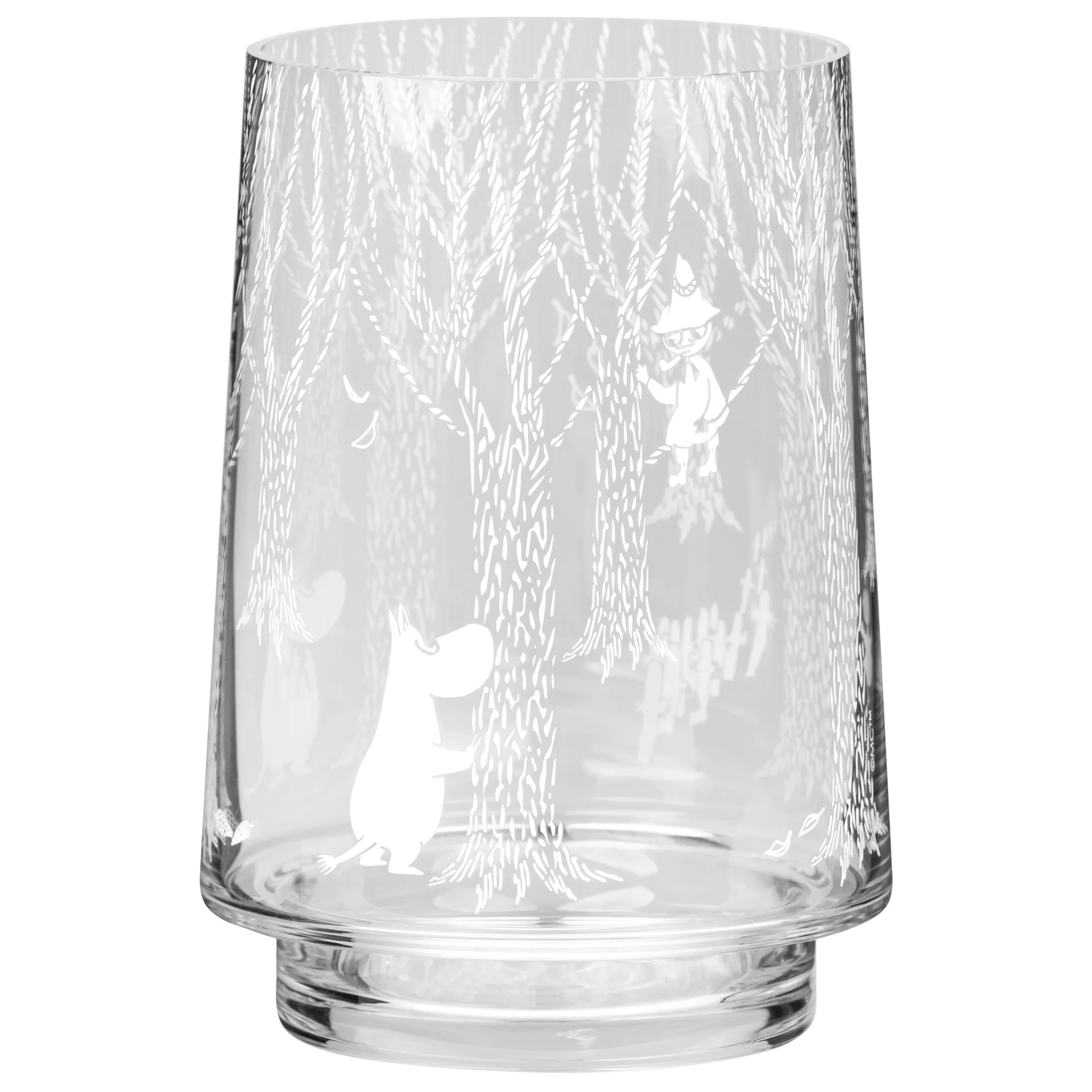 Świecznik/wazon In the Woods 20 cm, Przezroczysty/biały Muurla