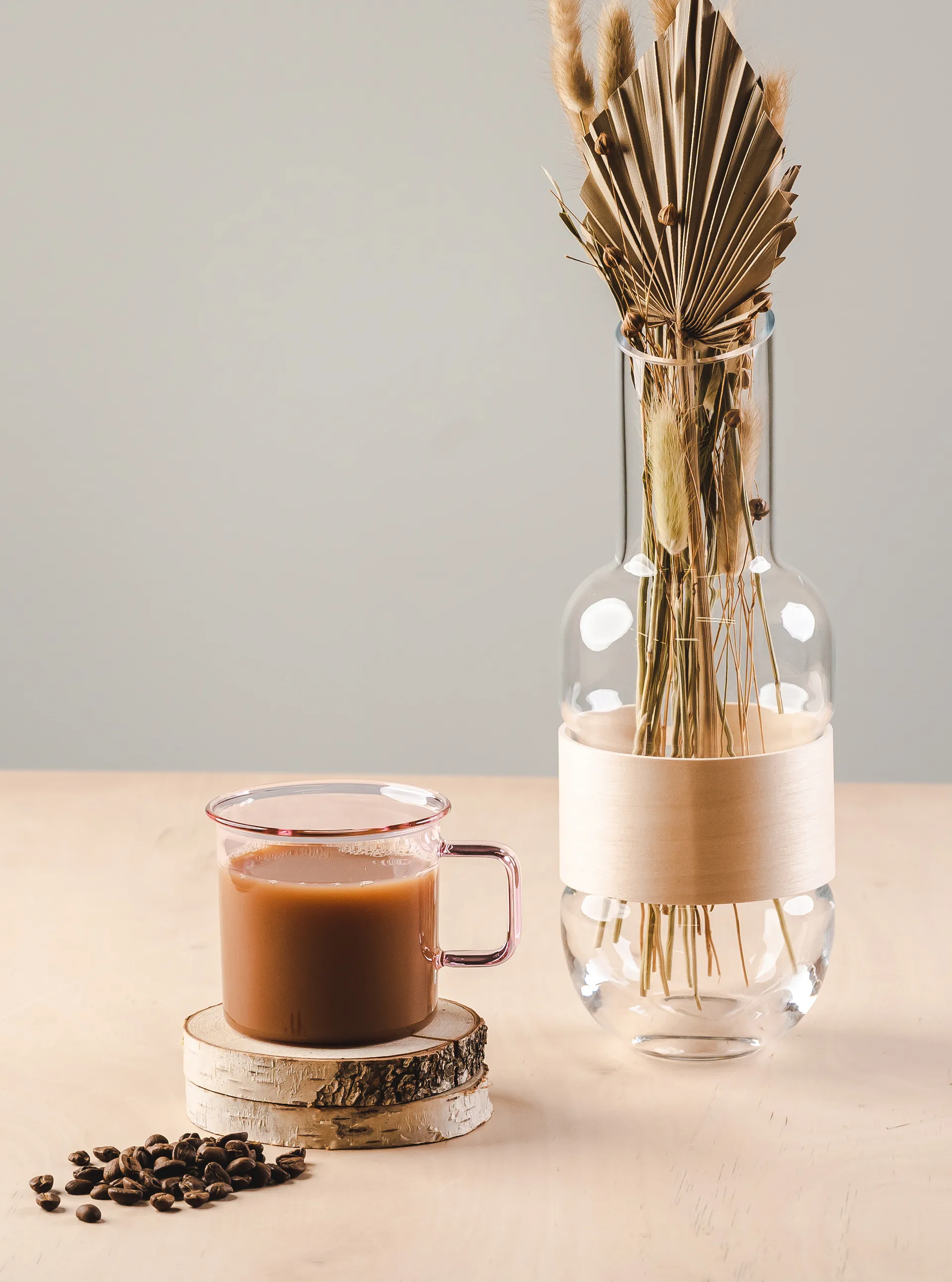 Szklany kubek Muurla 35 cl, Różowy Muurla