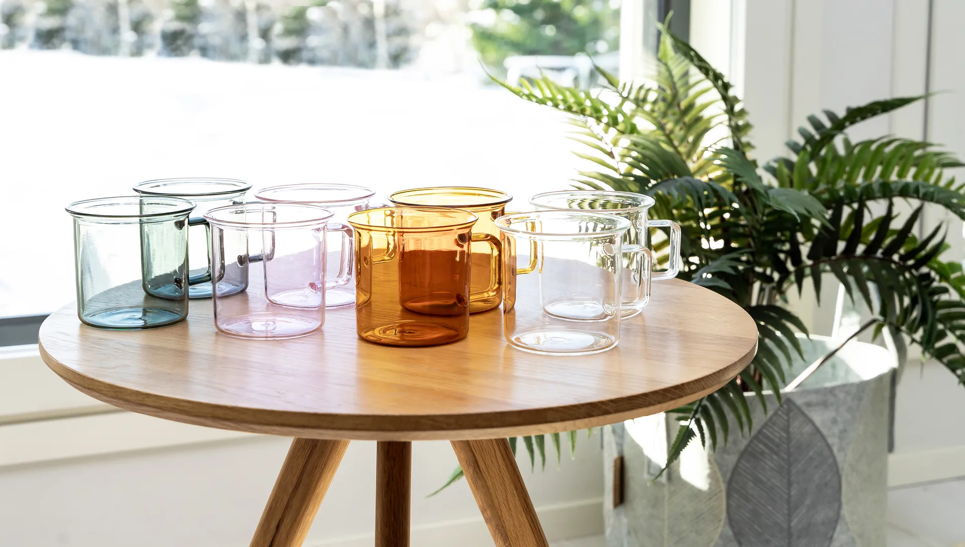 Szklany kubek Muurla 35 cl, Różowy Muurla