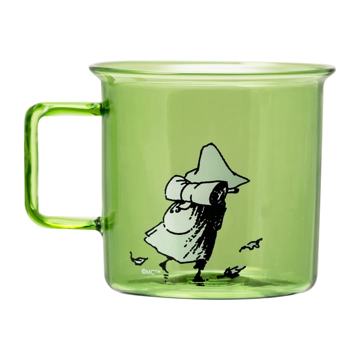 Szklany kubek Snufkin 35 cl - Zielony - Muurla