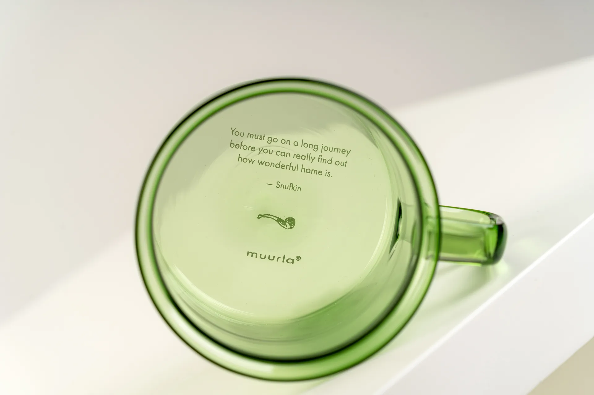 Szklany kubek Włóczykij 35 cl, Zielony Muurla