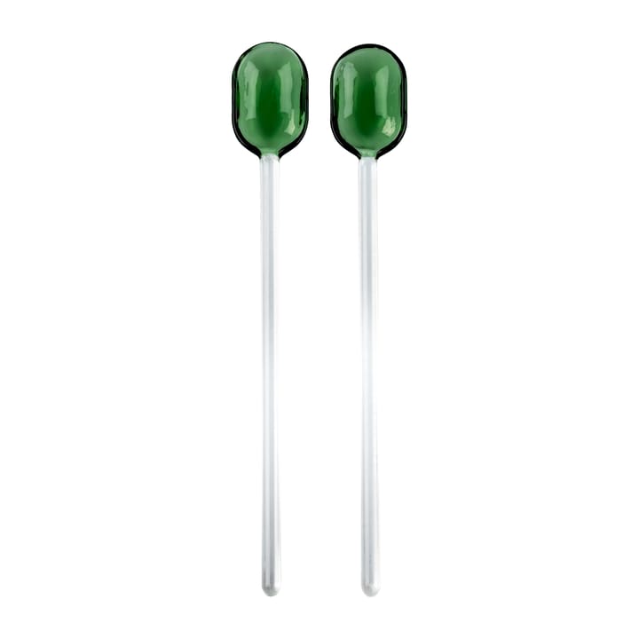 Sztućce do sałat Muurla szkło 2 szt., Green-clear Muurla