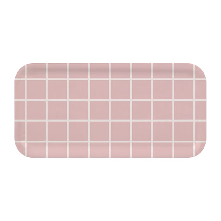 Taca Checks & Stripes 13x27 cm - Różowo-biały - Muurla