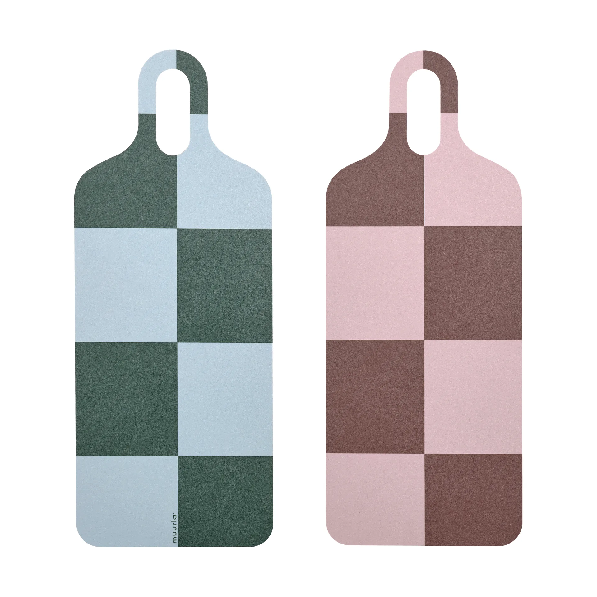 Taca Checks & Stripes 13x33 cm, Brown-pink-green Muurla