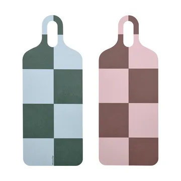 Taca Checks & Stripes 13x33 cm - Brown-pink-green - Muurla