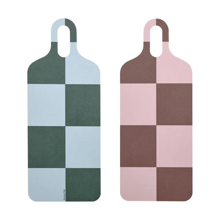 Taca Checks & Stripes 13x33 cm - Brown-pink-green - Muurla