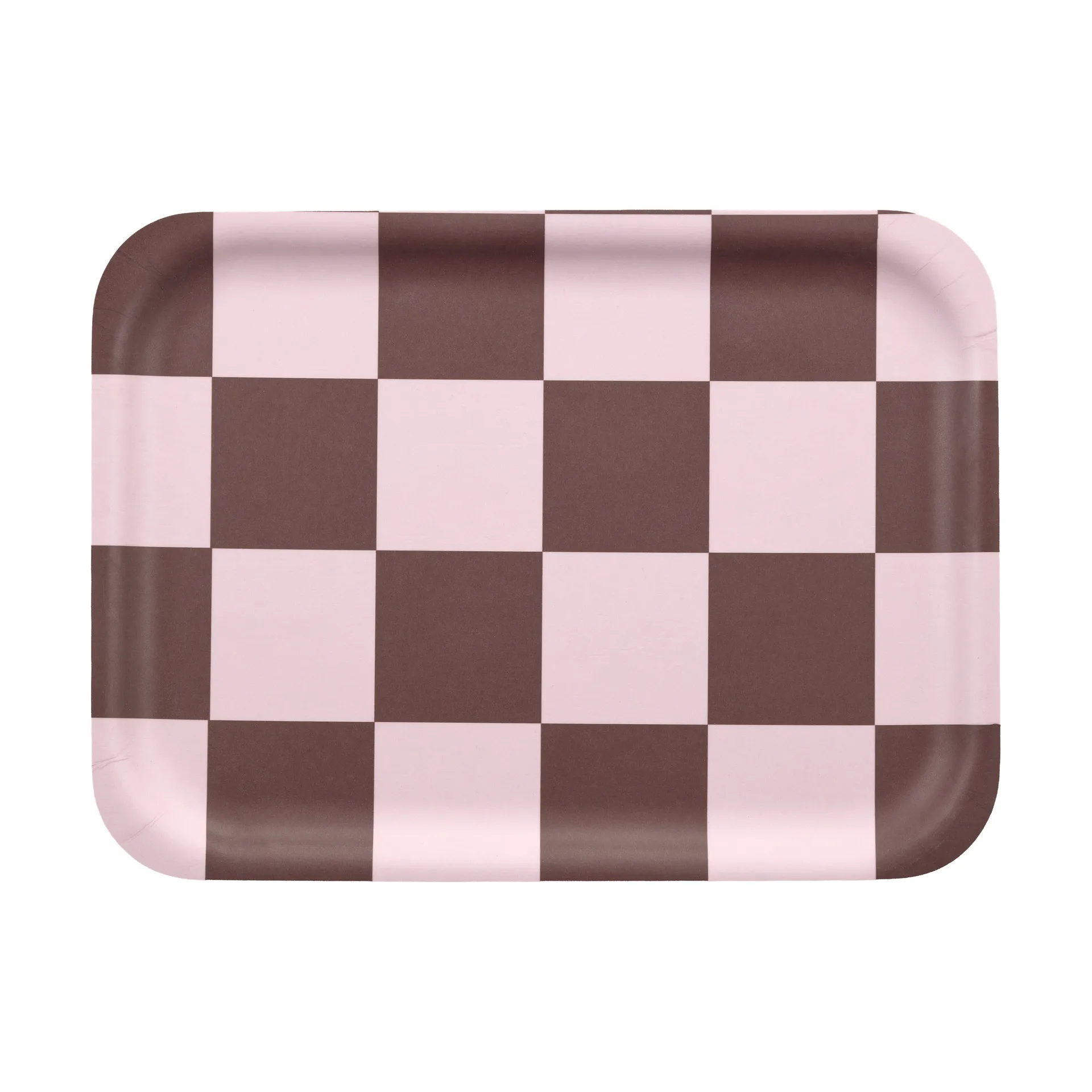 Taca Checks & Stripes 20x27 cm, Brown-pink Muurla