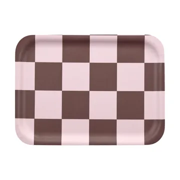 Taca Checks & Stripes 20x27 cm - Brown-pink - Muurla