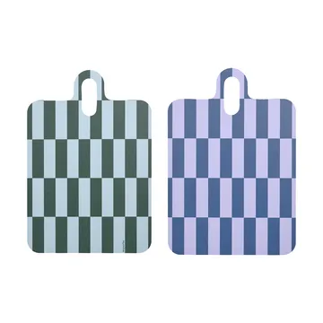 Taca Checks & Stripes 21x31 cm - Lilac-blue-green - Muurla