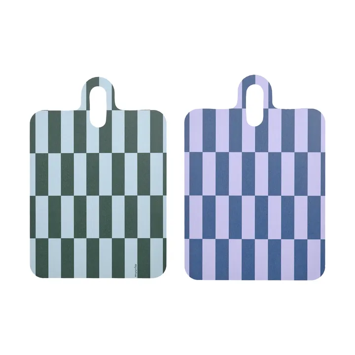 Taca Checks & Stripes 21x31 cm - Lilac-blue-green - Muurla