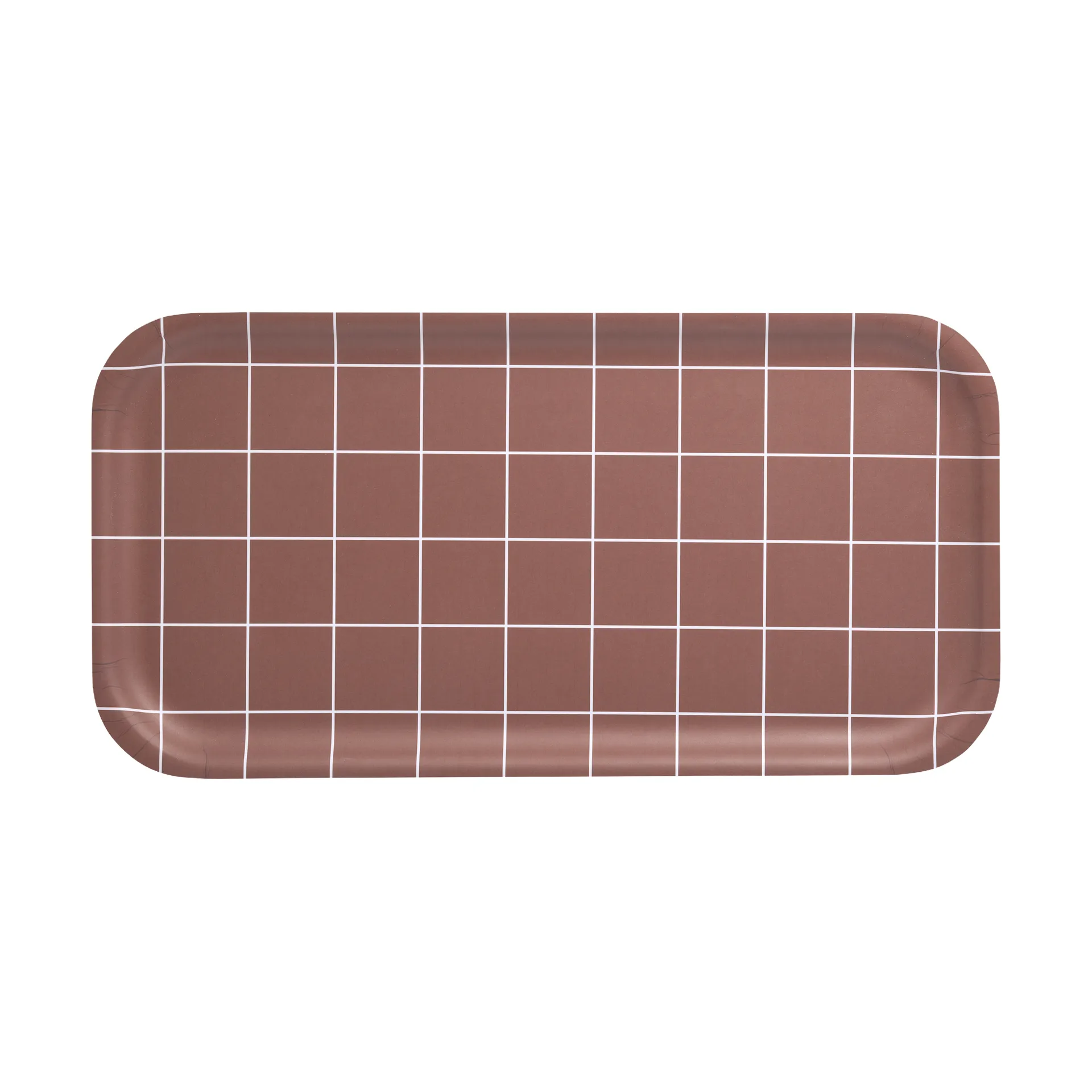 Taca Checks & Stripes 22x43 cm, Brown Muurla